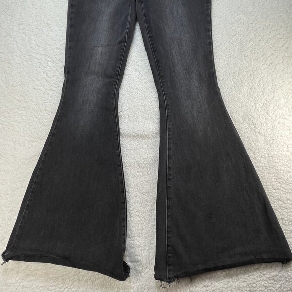 Judy Blue Jeans Women 5/27 Black Fade Denim High Rise Super Flared Leg 26x31 - Picture 3 of 14